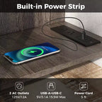 Mobile porta TV Costway con presa di corrente USB e porta Type-C, tavolo consolle TV a 3 ripiani, grigio