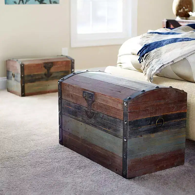 Baule grande in legno "Household Essentials"