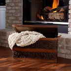 Baule Decorativo Household Essentials, Metallo Goffrato, Piccolo, Tinta Noce e Mandorla