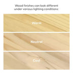 Comodino in legno Duo Plank+Beam con 1 cassetto, tavolino in legno per camera da letto, comodino, bianco/betulla