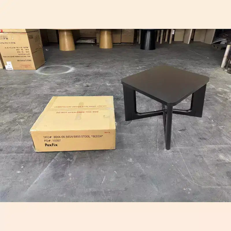 PexFix Tavolino quadrato in legno da 60 cm con angoli arrotondati