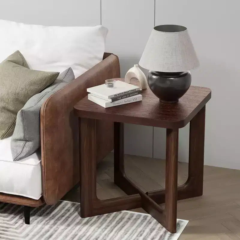 PexFix Tavolino quadrato in legno da 60 cm con angoli arrotondati