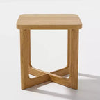 PexFix Tavolino quadrato in legno da 60 cm con angoli arrotondati