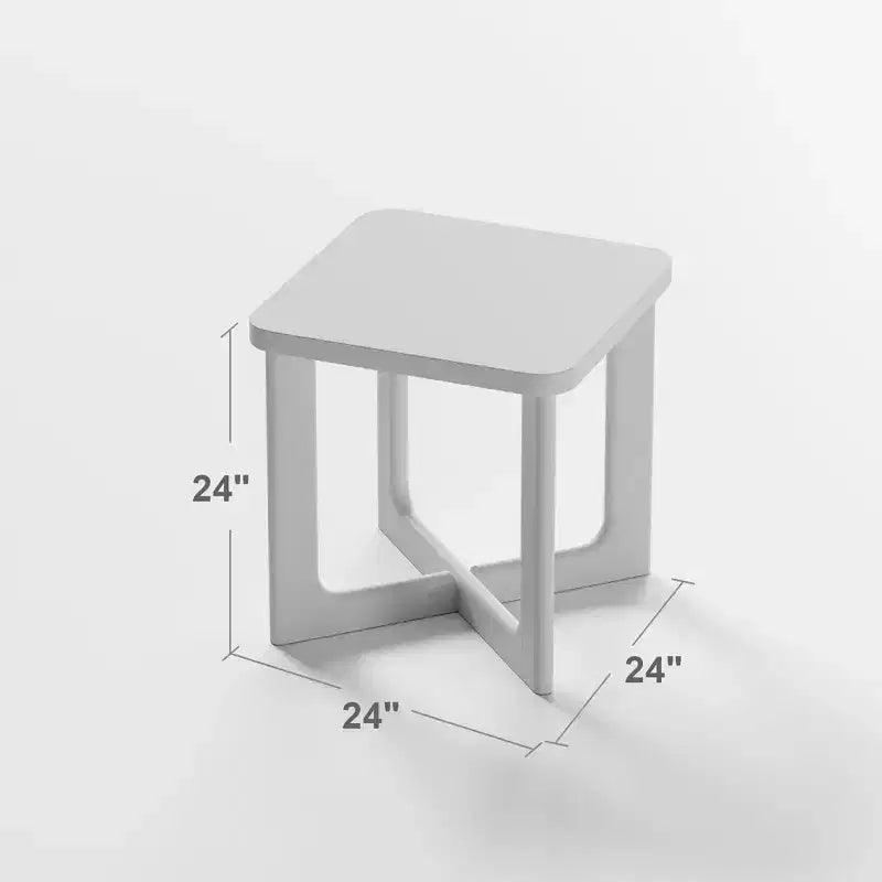 PexFix Tavolino quadrato in legno da 60 cm con angoli arrotondati