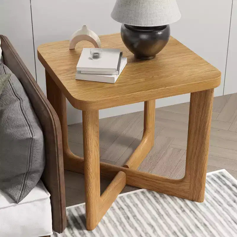 PexFix Tavolino quadrato in legno da 60 cm con angoli arrotondati