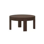 Tavolino da caffè rotondo a contorno in legno massello Plank+Beam, tavolino da caffè da 30 pollici, tavolini da caffè per soggiorno, tavolino moderno per piccoli spazi