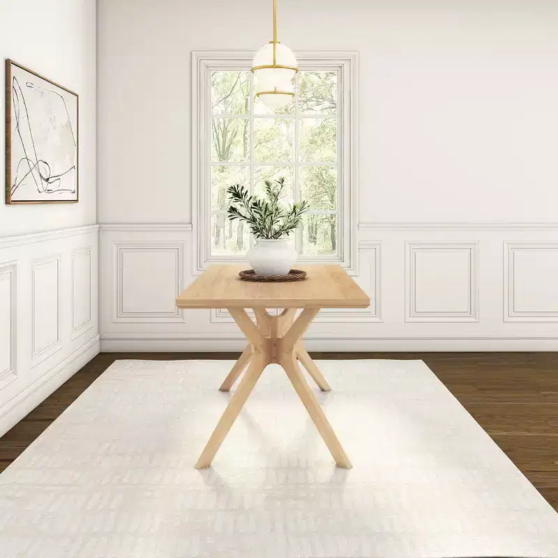 Plank+Beam Verso Tavolo da pranzo rettangolare, 60 pollici, in legno massello, per cucina e sala da pranzo