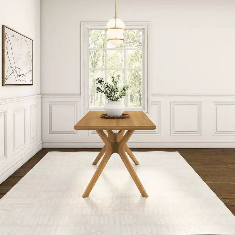 Plank+Beam Verso Tavolo da pranzo rettangolare, 60 pollici, in legno massello, per cucina e sala da pranzo