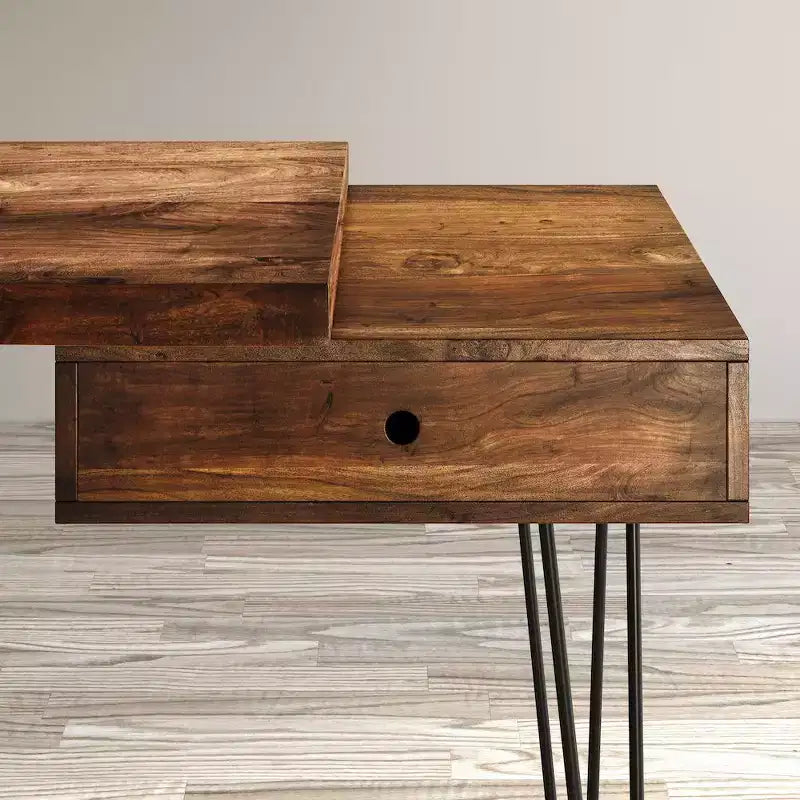 Scrivania Jofran Nature's Edge in Acacia Massiccia con Cassetto