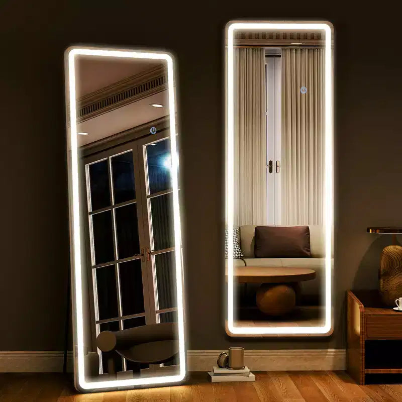 BEAUTYPEAK Specchio da Parete a LED Rettangolare a Figura Intera