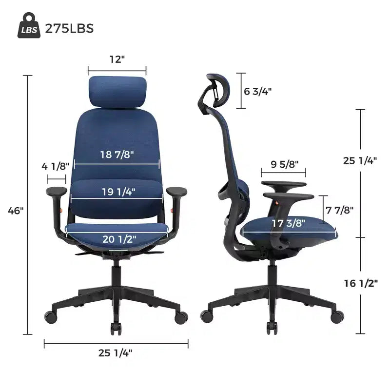 EUREKA ERGONOMIC, Skylar, Sedia da ufficio moderna in rete