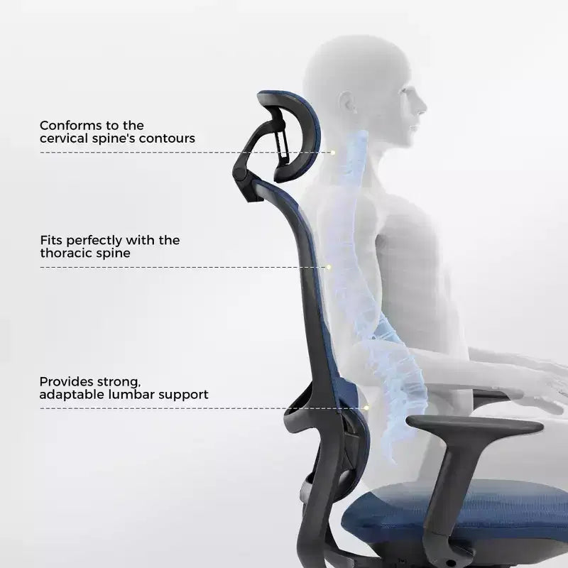 EUREKA ERGONOMIC, Skylar, Sedia da ufficio moderna in rete