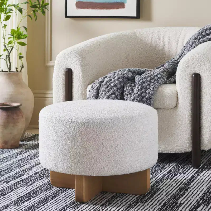 Riah Sgabello Rotondo Bouclé - OTT4504 - Safavieh