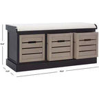 Panca portaoggetti Briar a 3 cassetti con cuscino - BCH5700 - Safavieh