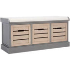 Panca portaoggetti Briar a 3 cassetti con cuscino - BCH5700 - Safavieh