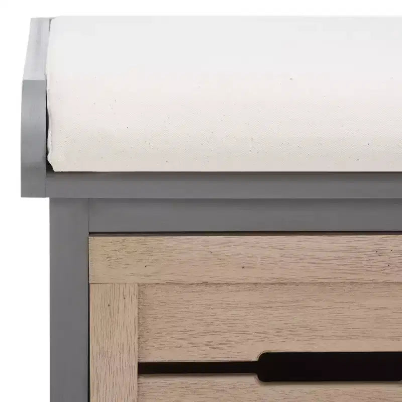Panca portaoggetti Briar a 3 cassetti con cuscino - BCH5700 - Safavieh