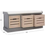 Panca portaoggetti Briar a 3 cassetti con cuscino - BCH5700 - Safavieh