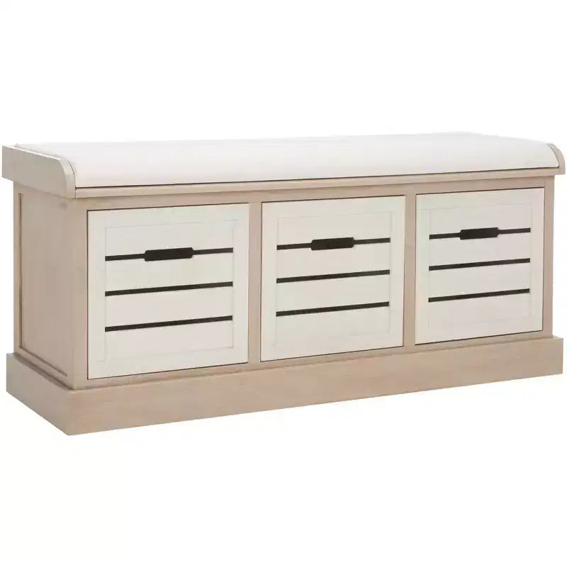 Panca portaoggetti Briar a 3 cassetti con cuscino - BCH5700 - Safavieh