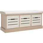 Panca portaoggetti Briar a 3 cassetti con cuscino - BCH5700 - Safavieh
