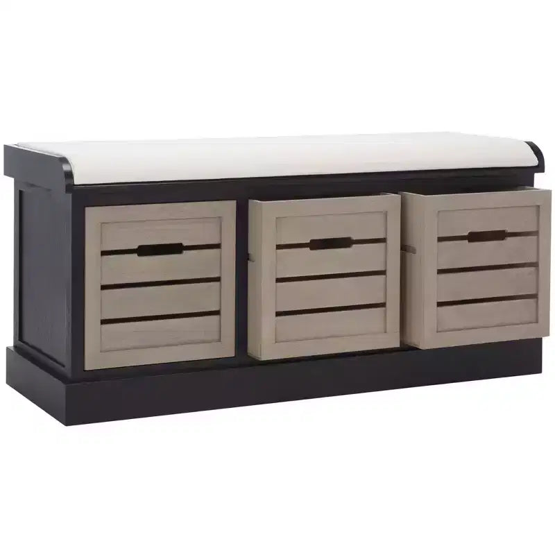 Panca portaoggetti Briar a 3 cassetti con cuscino - BCH5700 - Safavieh
