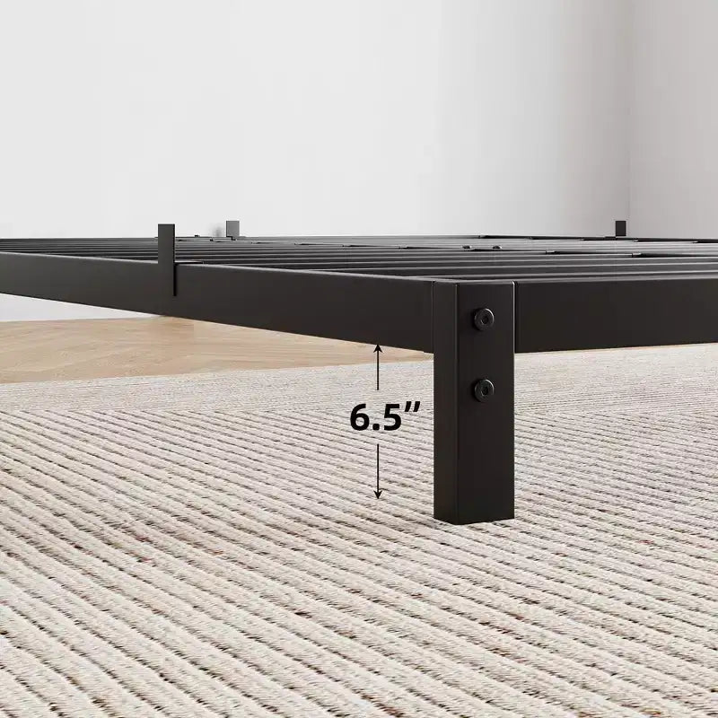 Struttura letto Whizmax da 8 pollici Queen/Full/Twin, base letto a piattaforma bassa in metallo, supporto materasso, senza rumore, facile montaggio, nera