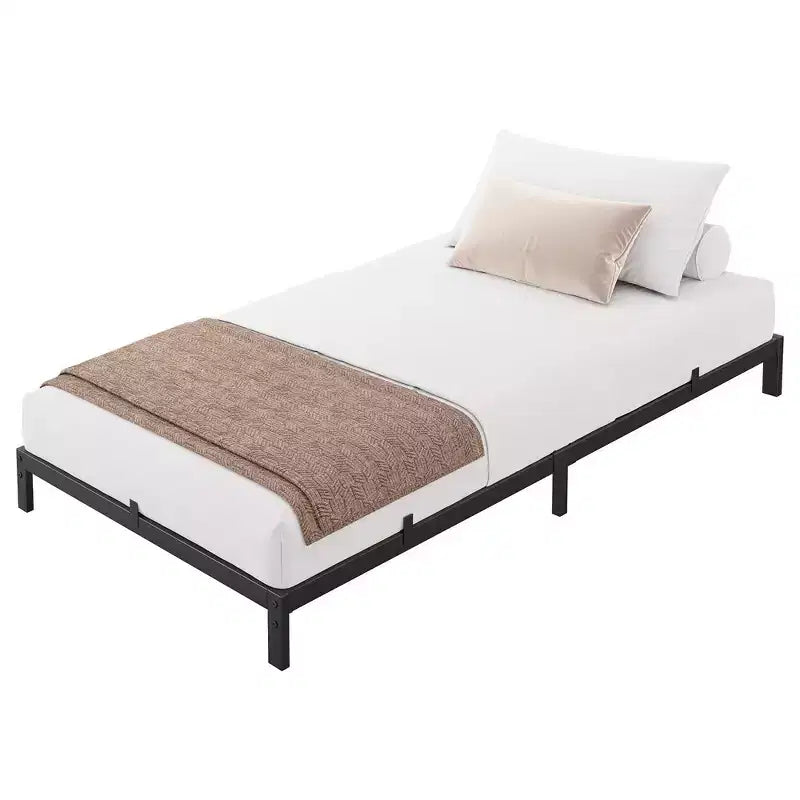 Struttura letto Whizmax da 8 pollici Queen/Full/Twin, base letto a piattaforma bassa in metallo, supporto materasso, senza rumore, facile montaggio, nera