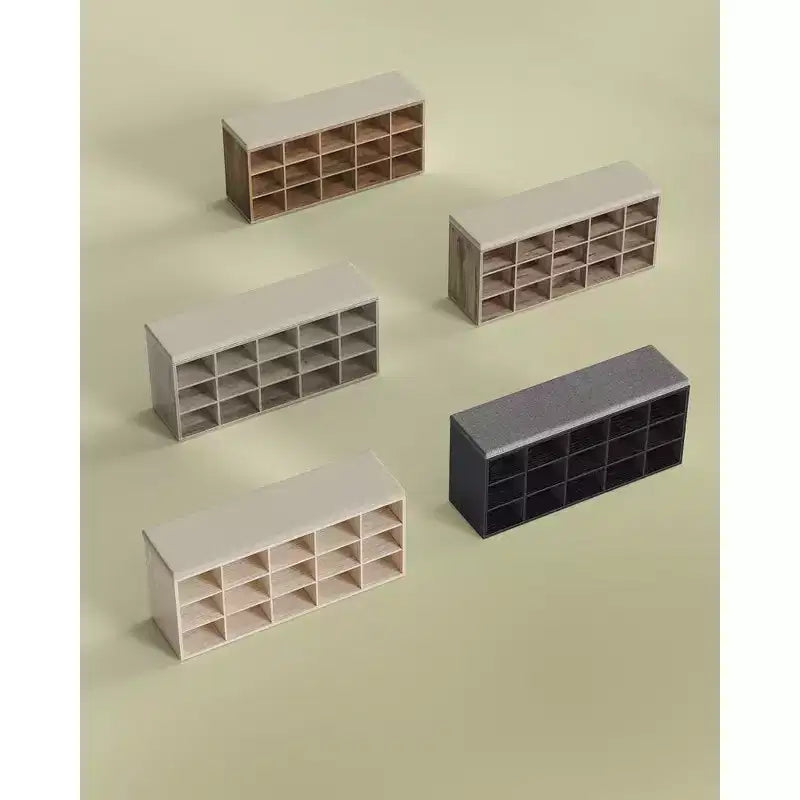 VASAGLE Scarpiera con Panca, Panca Contenitore con Cuscino, 15 Scomparti