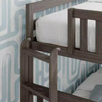 Letto a castello Max & Lily con scaletta laterale e letto estraibile, struttura letto a una piazza e mezzo per bambini