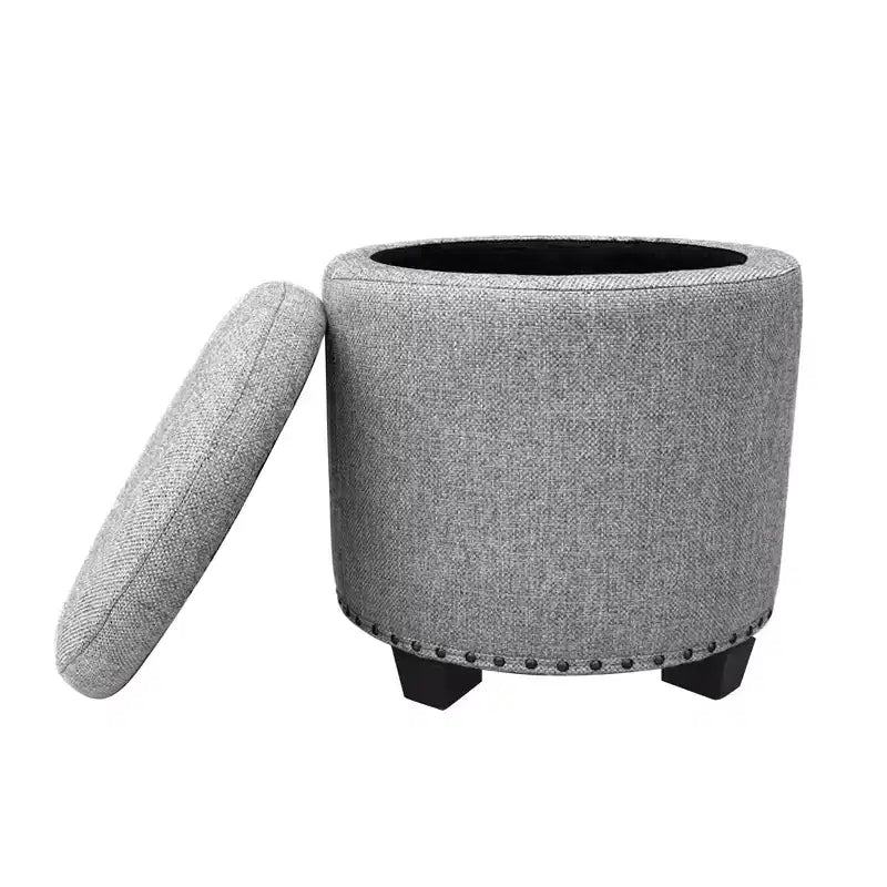 Pouf contenitore HomePop con borchie