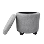 Pouf contenitore HomePop con borchie