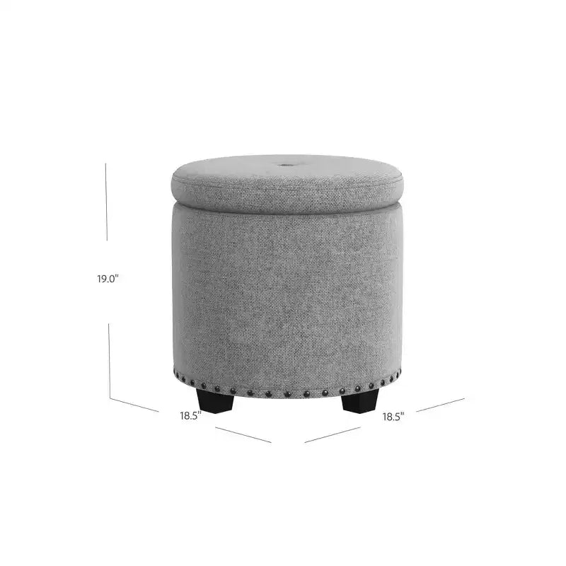 Pouf contenitore HomePop con borchie