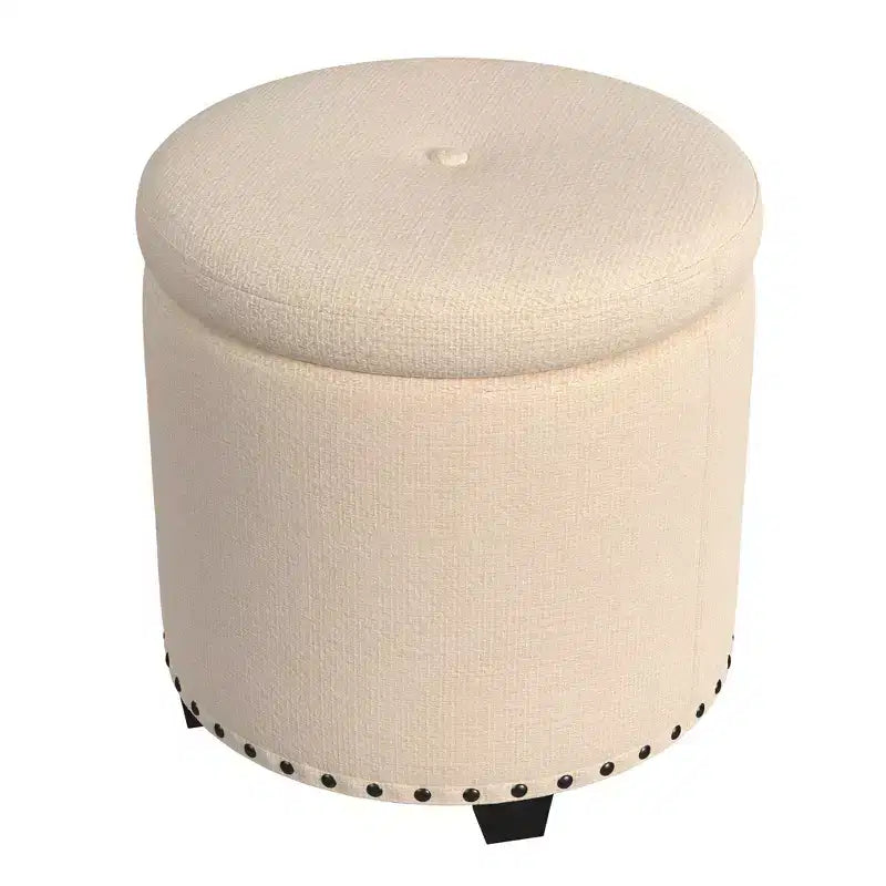 Pouf contenitore HomePop con borchie