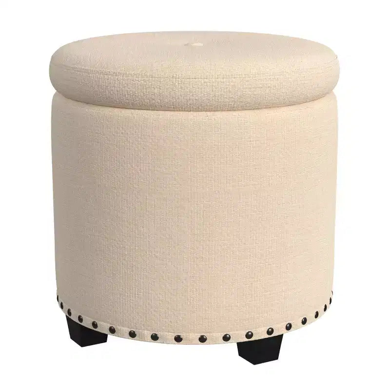 Pouf contenitore HomePop con borchie