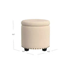 Pouf contenitore HomePop con borchie