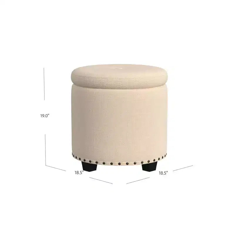Pouf contenitore HomePop con borchie