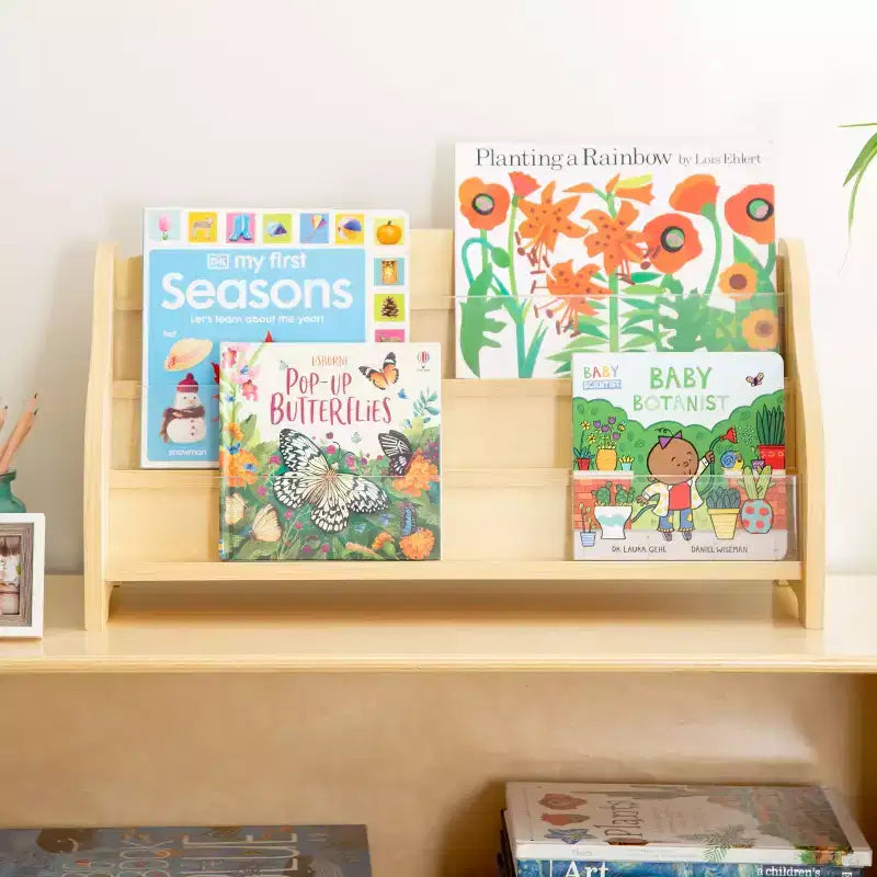 Guidecraft Espositore da Tavolo per Libri - Naturale: Espositore e Contenitore per Libri per l'Aula dei Bambini