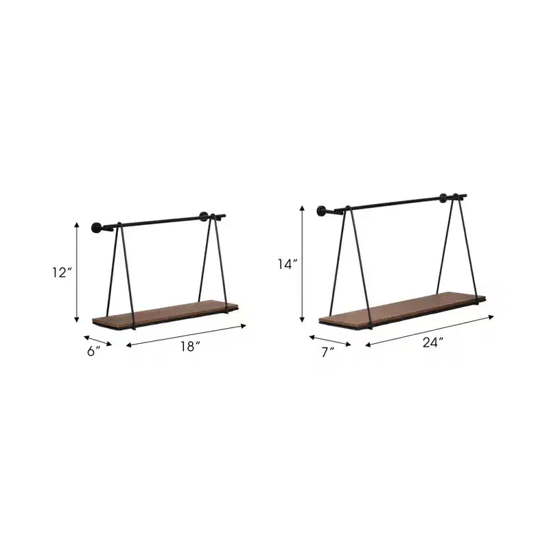 Vasi Moderni in Resina con Gambe in Legno - Contenitori Decorativi per Piante da Interno ed Esterno per l'Arredamento di Casa e Giardino - Set da 2 - 12 e 10 pollici, Neri