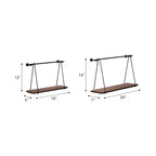 Vasi Moderni in Resina con Gambe in Legno - Contenitori Decorativi per Piante da Interno ed Esterno per l'Arredamento di Casa e Giardino - Set da 2 - 12 e 10 pollici, Neri