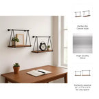 Vasi Moderni in Resina con Gambe in Legno - Contenitori Decorativi per Piante da Interno ed Esterno per l'Arredamento di Casa e Giardino - Set da 2 - 12 e 10 pollici, Neri