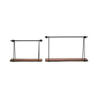 Vasi Moderni in Resina con Gambe in Legno - Contenitori Decorativi per Piante da Interno ed Esterno per l'Arredamento di Casa e Giardino - Set da 2 - 12 e 10 pollici, Neri