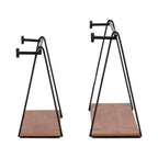 Vasi Moderni in Resina con Gambe in Legno - Contenitori Decorativi per Piante da Interno ed Esterno per l'Arredamento di Casa e Giardino - Set da 2 - 12 e 10 pollici, Neri