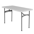 Peakform Multipurpose Banquet Table Lightweight Folding Durable Desk with Secure Base for Indoor and Outdoor Events, 4 Foot, White