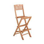 Sgabello pieghevole da bar Nordic Teak 30 Natural per interni/esterni - Beige