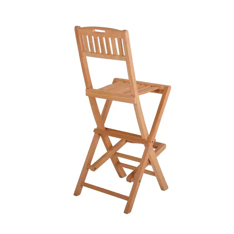 Sgabello pieghevole da bar Nordic Teak 30 Natural per interni/esterni - Beige
