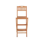 Sgabello pieghevole da bar Nordic Teak 30 Natural per interni/esterni - Beige