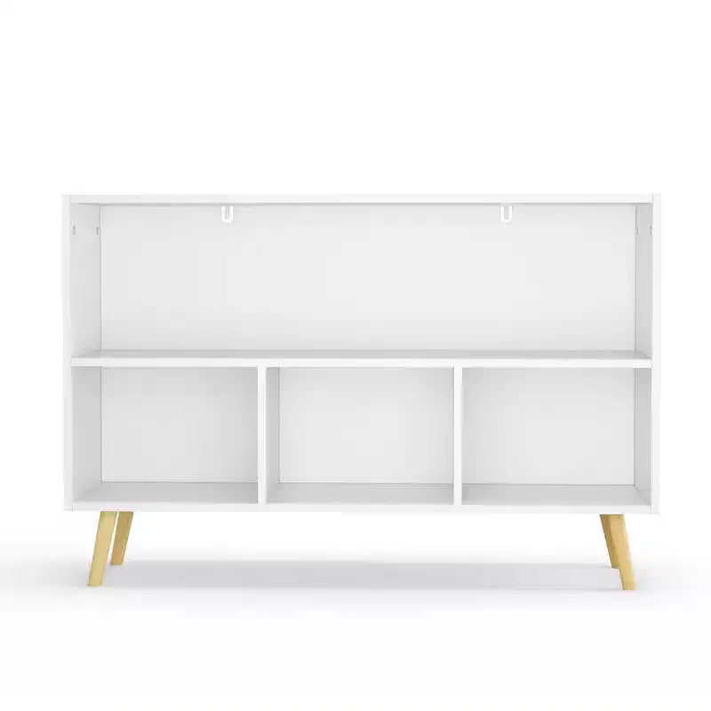 HOMLUX Libreria per bambini a 2 ripiani, Organizzatore di giocattoli, Armadietto per riporre oggetti, Espositore con 3 cassetti, Rosa/Grigio/Blu