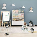 HOMLUX Kids Bookcase Toddler Book & Magazine Display Rack Toy Storage Organizer,White