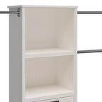 Torre armadio Systembuild Evolution Luxe con 4 cassetti/3 aste appendiabiti regolabili, Rovere Avorio
