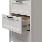 Torre armadio Systembuild Evolution Luxe con 4 cassetti/3 aste appendiabiti regolabili, Rovere Avorio