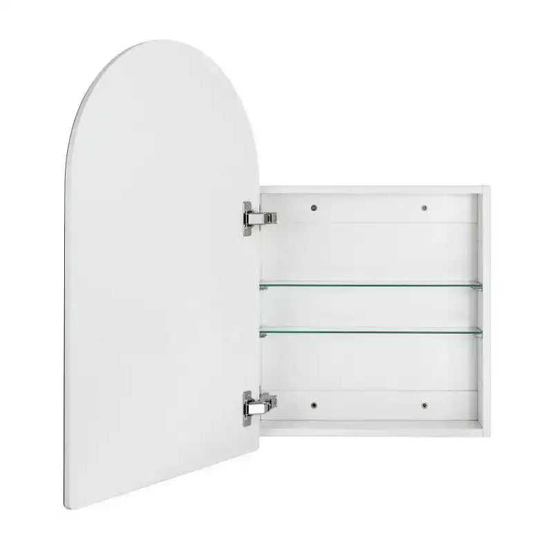 Mobiletto porta medicine senza cornice TEHOME con specchio ad arco da incasso e a montaggio superficiale